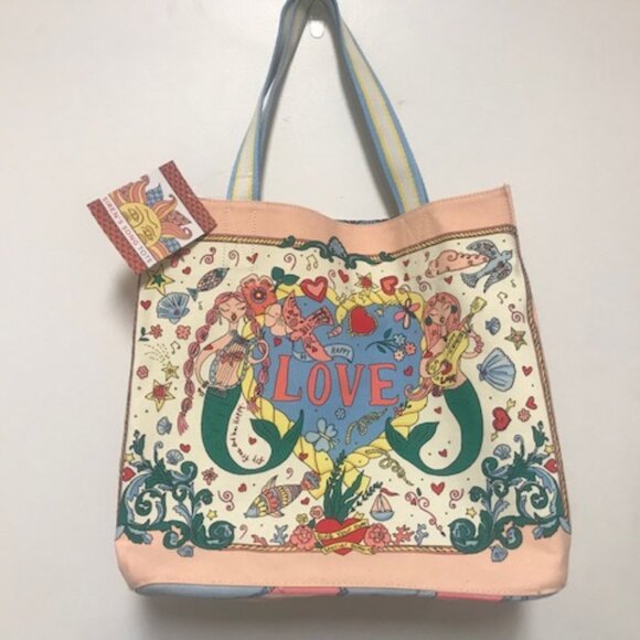 NWT Brighton MERMAID SIREN’S SONG Canvas Tote ($150) & Brighton Water Bottle - Picture 2 of 7